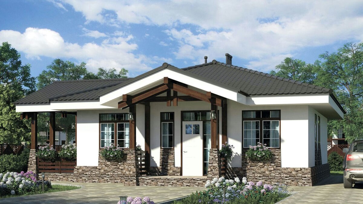 Проект одноэтажного дома «Бавария-93»