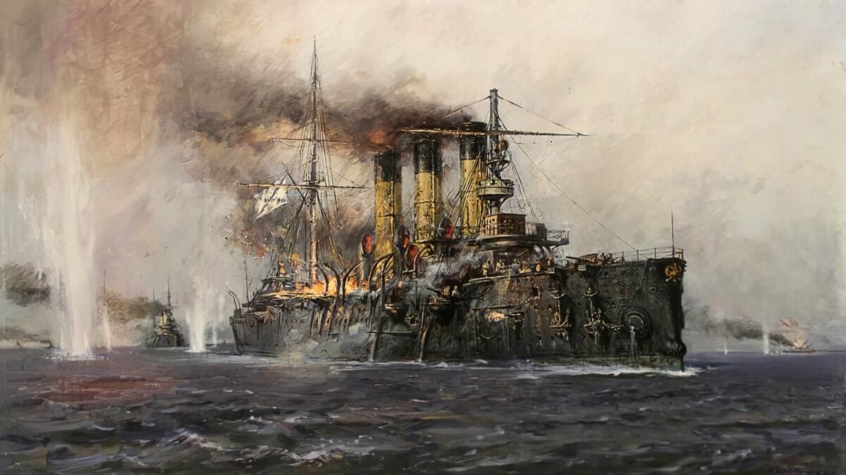 Петров-Маслаков Михаил Всеволодович. Крейсер Аврора в Цусимском сражении