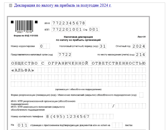 Налоговая декларация и порядок ее заполнения