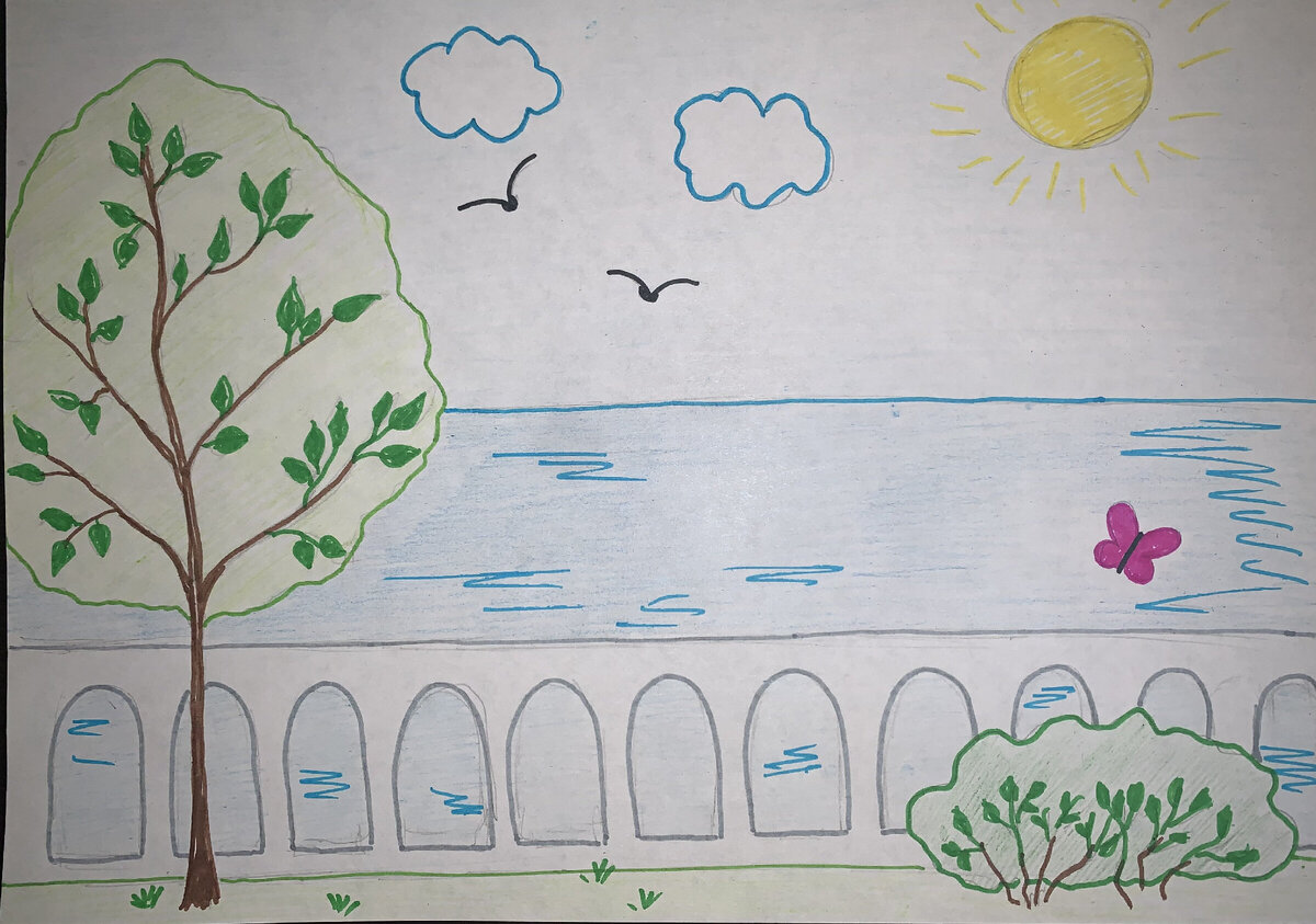 Рисунок  моей племянницы, ставший основой для обложки песни