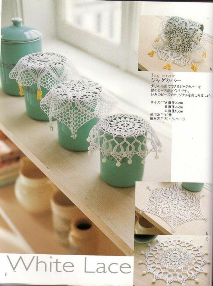 Ажурные салфетки крючком и схемы вязания