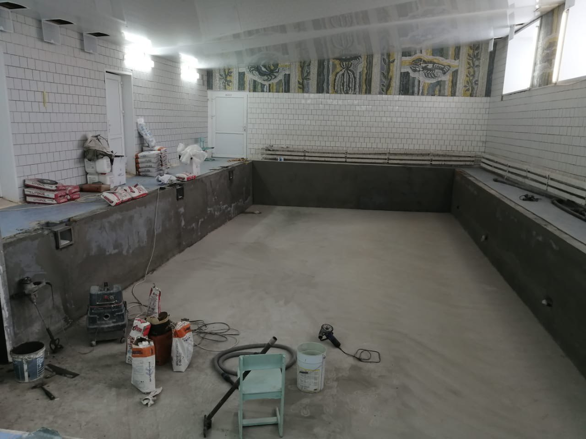 Фото после проведения работ по ремонту бетона и нанесения гидроизоляции  