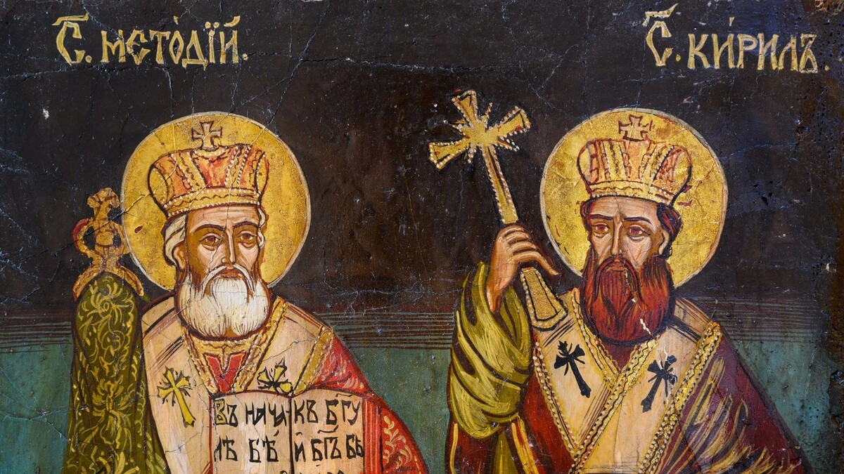    Святые равноапостольные братья Кирилл и Мефодий. Византийская икона. Источник: Adam Jan Figel/Shutterstock/Fotodom