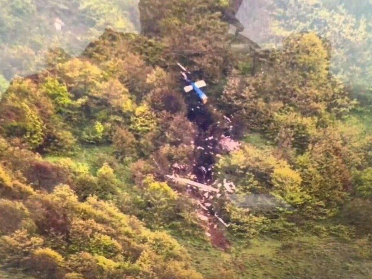    Место крушения вертолета Эбрахима Раиси© Фото : соцсети