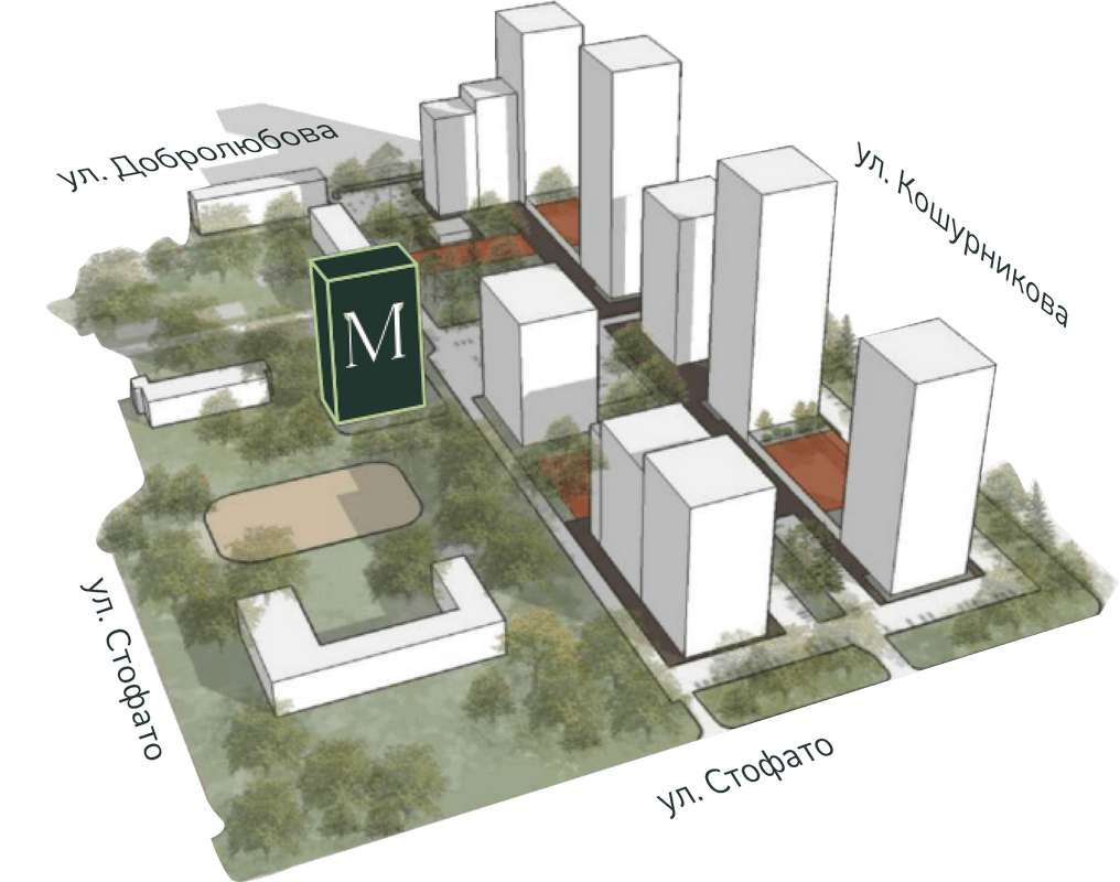 Проект и план застройки ЖК Дом Мичурин в Новосибирске