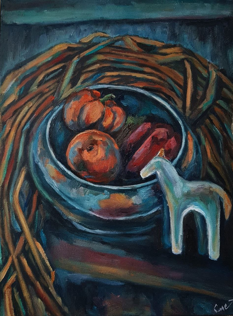 Снежана Петрунина. "Лошадка". Формат 50×40 Холст,масло. 2022 г.