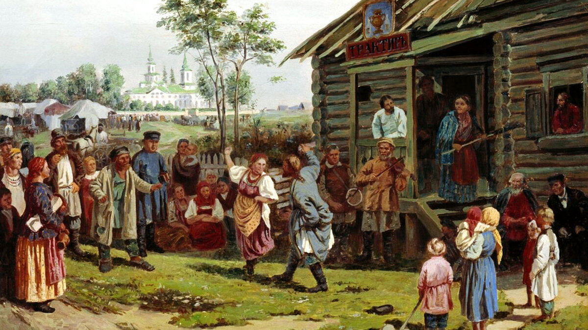 И. М. Прянишников "Сельский праздник", 1870, Иркутский художественный музей  