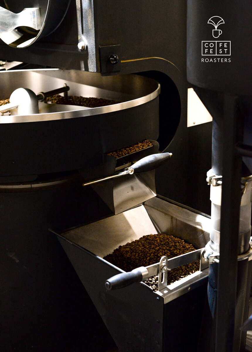 Обжарка кофе на производстве CofeFest