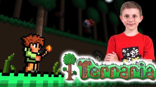 TERRARIA первый поход и строительство дома - Эта игра удивила Даника