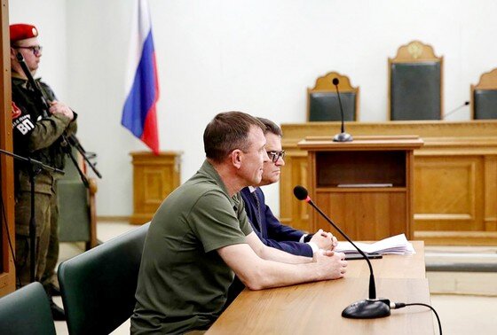    Бывший командующий 58-й армией генерал-майор Иван Попов в зале 2-го Западного окружного военного суда