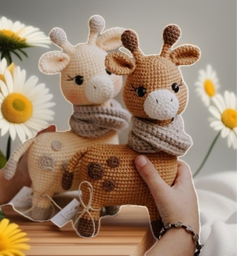 Жираф - игрушка амигуруми