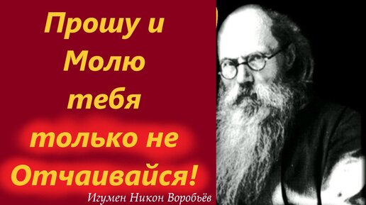 Только прошу тебя: Не отчаивайся! Мудрость сквозь века. игумен Никон.