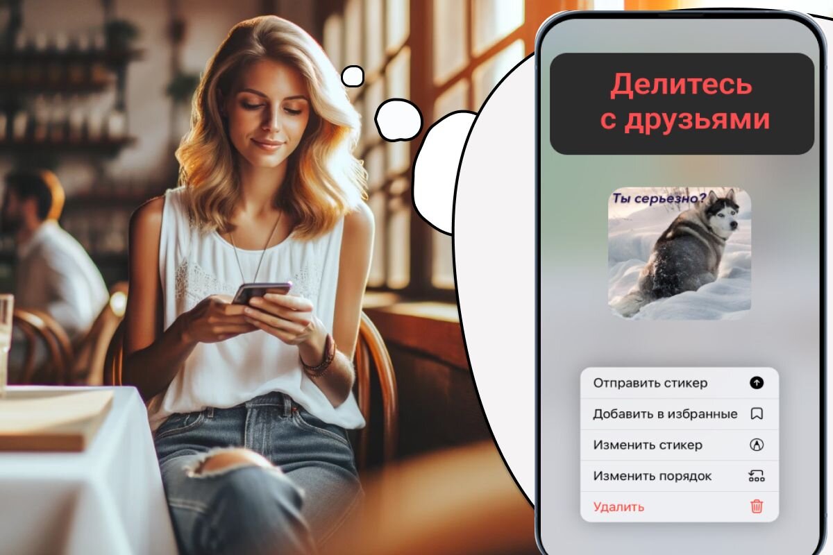 Создавать индивидуальные стикеры из собственных фотографий с обновленным редактором стикеров в Telegram легко. Источник: нейросеть📷
