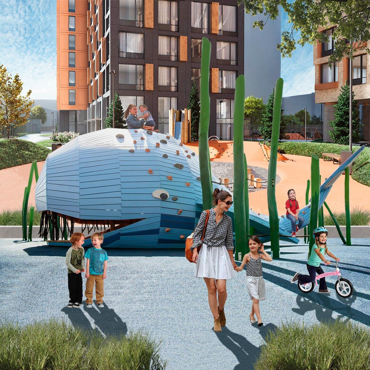 Детская игровой комплекс Синий Кит, производитель www.АрмияСпорта.рф 