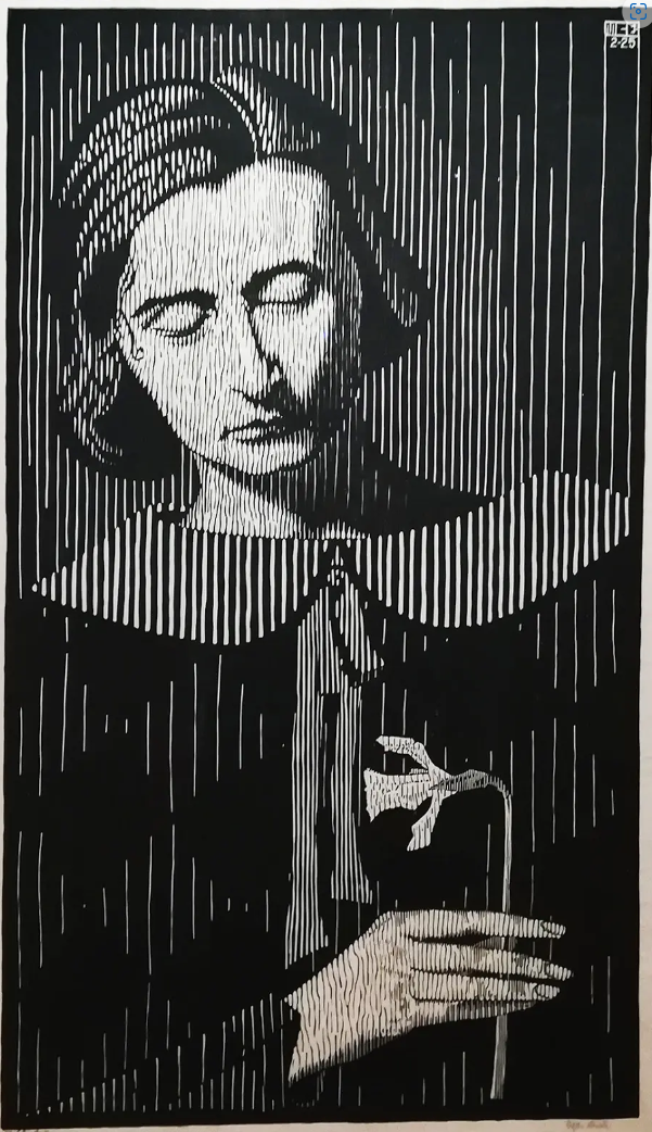 Портрет Джетты Эшер-Умикер - Мауриц Корнелис Эшер • Гравюра, 1925 г.