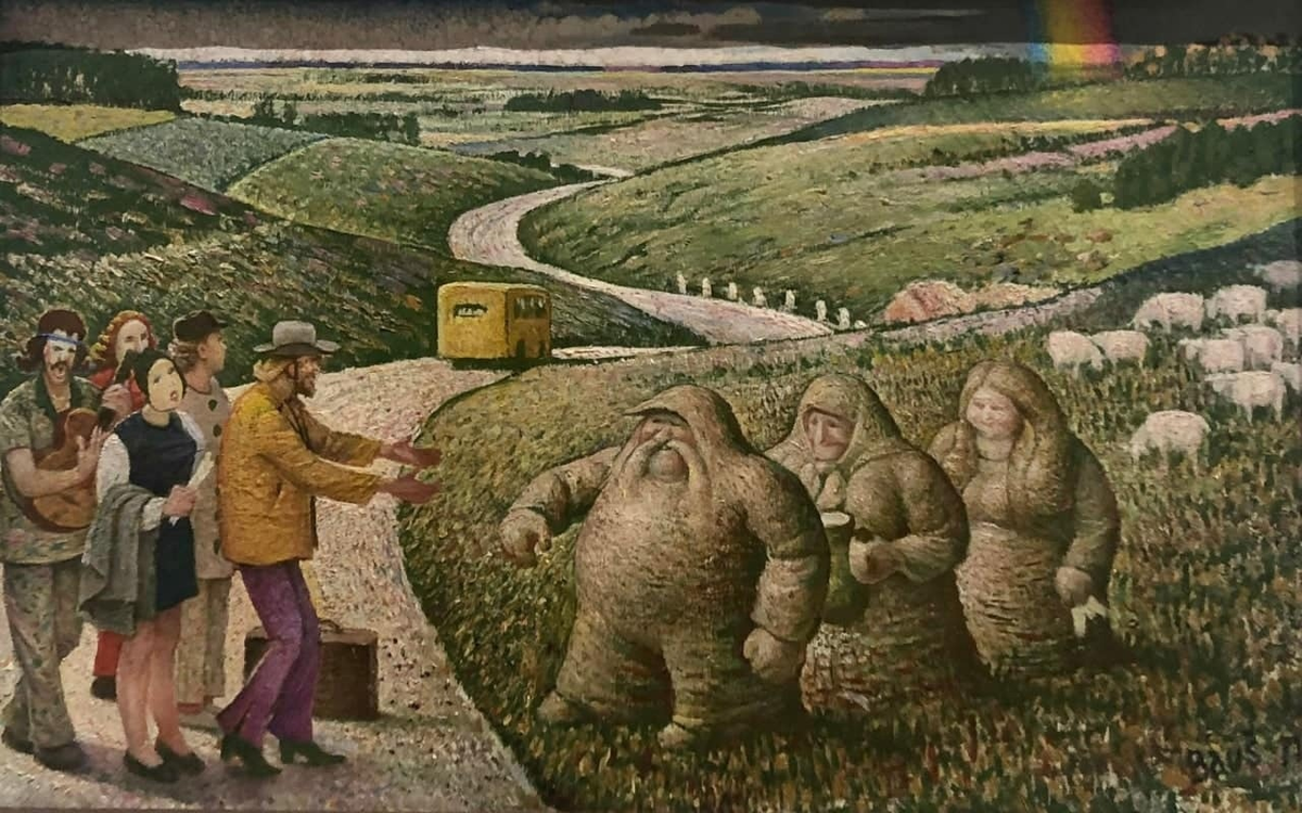 «Летние помощники» – работа художника Аусеклиса Матисовича Баушкениекса, 1971 год