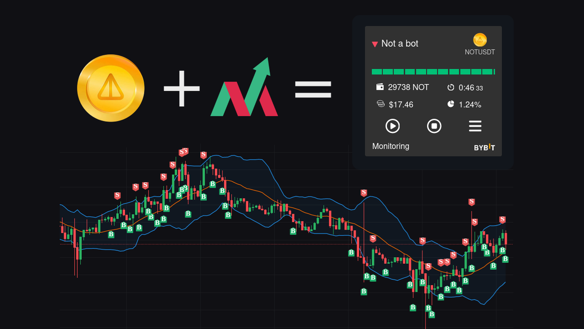 Если цена NOT движется, а куда она движется понятно - вниз, значит тренд очевиден, значит можно на этом заработать, пульнув монеты, лежащие без дела, в торгового бота