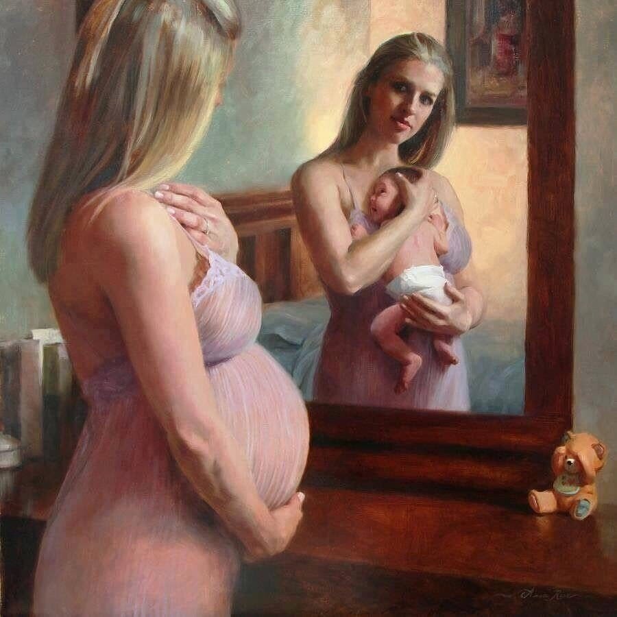 "The Wait and the Reward" (2014) - 30x30" - oil on linen - Private Collection (из поисковой системы дзен.ру)