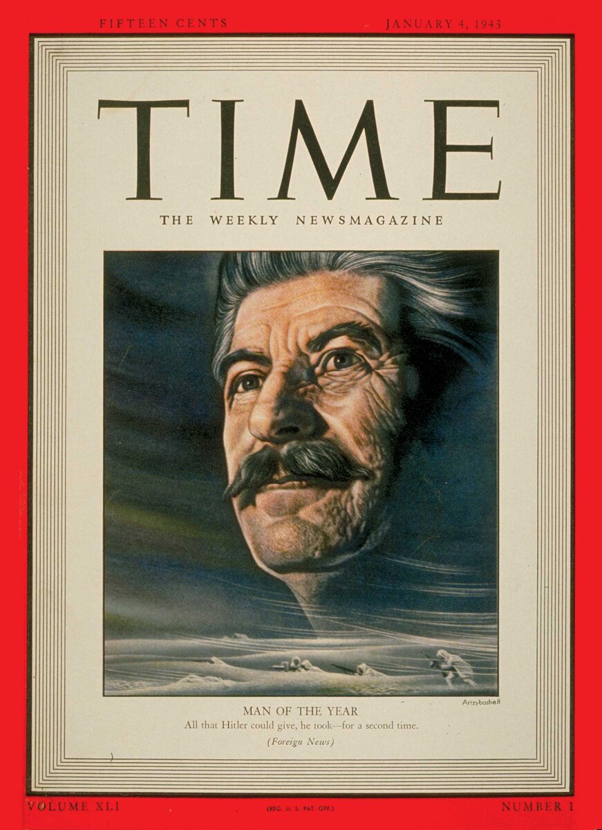 Обложка журнала Тайм в 1943-м году