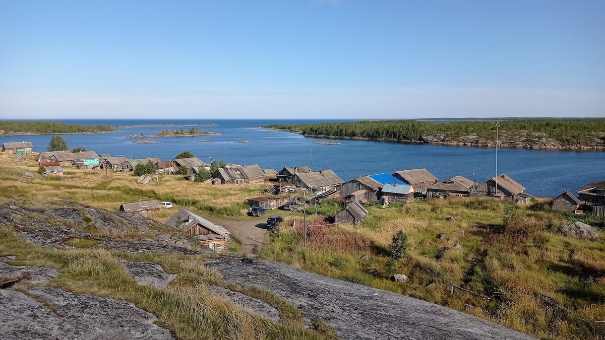 Поморское село Гридино Кемского района. До пожара. 