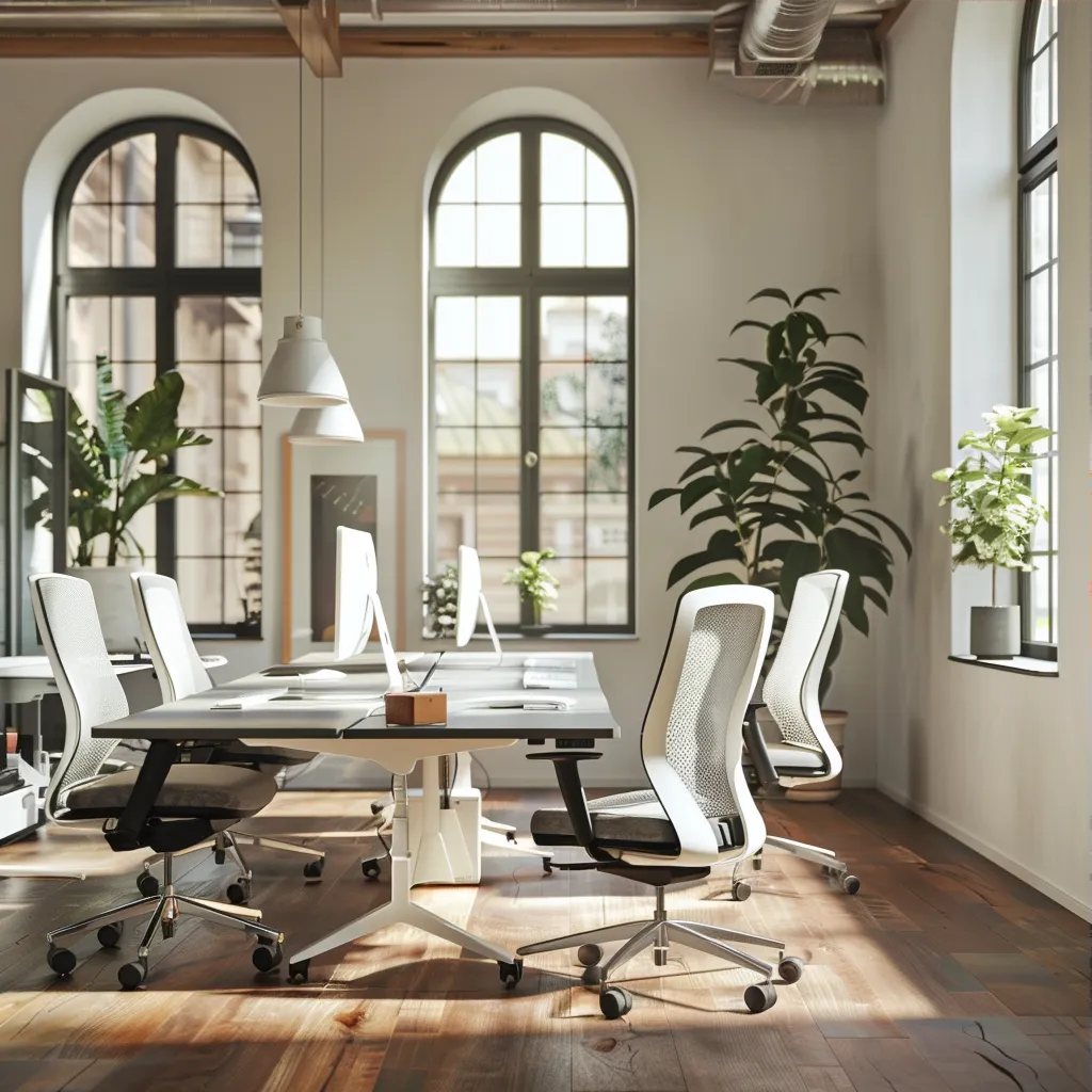 Бежевый цвет мебели для офиса