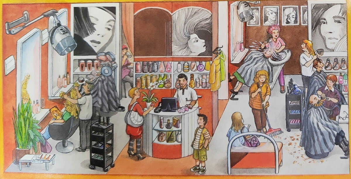 Чудесная парикмахерская, не правда ли? 