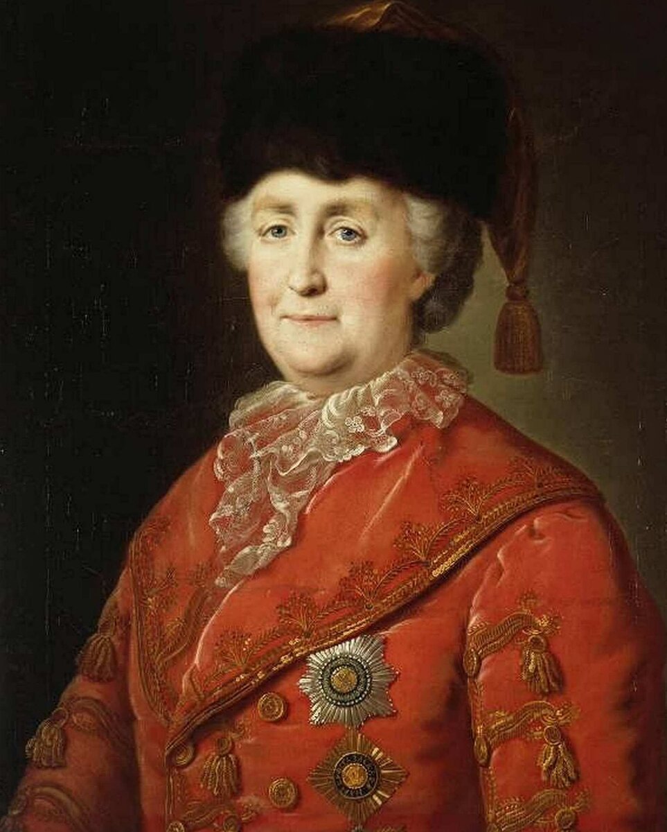 Императрица Екатерина II в дорожном костюме (1787).                                                                                      худ. М.Шибанов