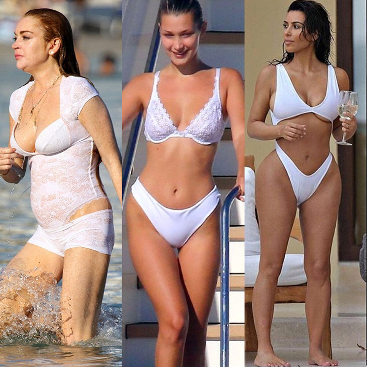 Линдси Лохан, Бэлла Хадид, Ким Кардашьян