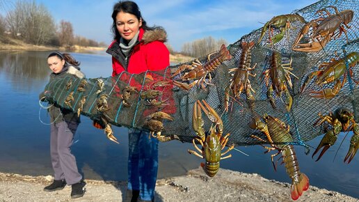 Поймали и Приготовили Раков в Печи по Азиатскому рецепту | Раки с Сливочном Соусе