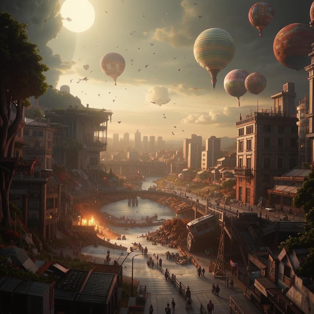 Это мне выдала нейросеть на запрос "опрокинутый мир" 😅