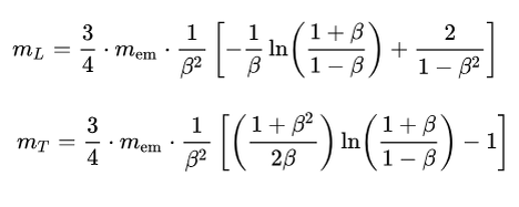 Продольная и поперечная масса электрона в теории электрона Макса Абрагама