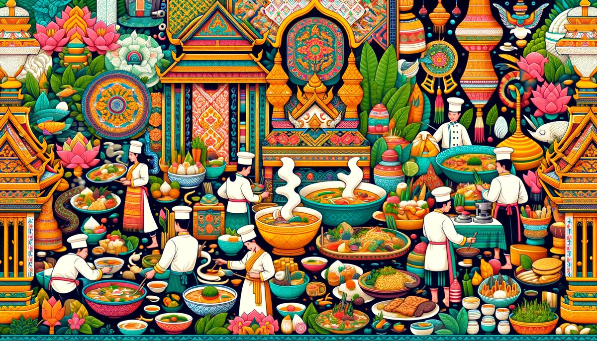 Тайская кухня: праздник вкусов (сгенерировано DALL-E)