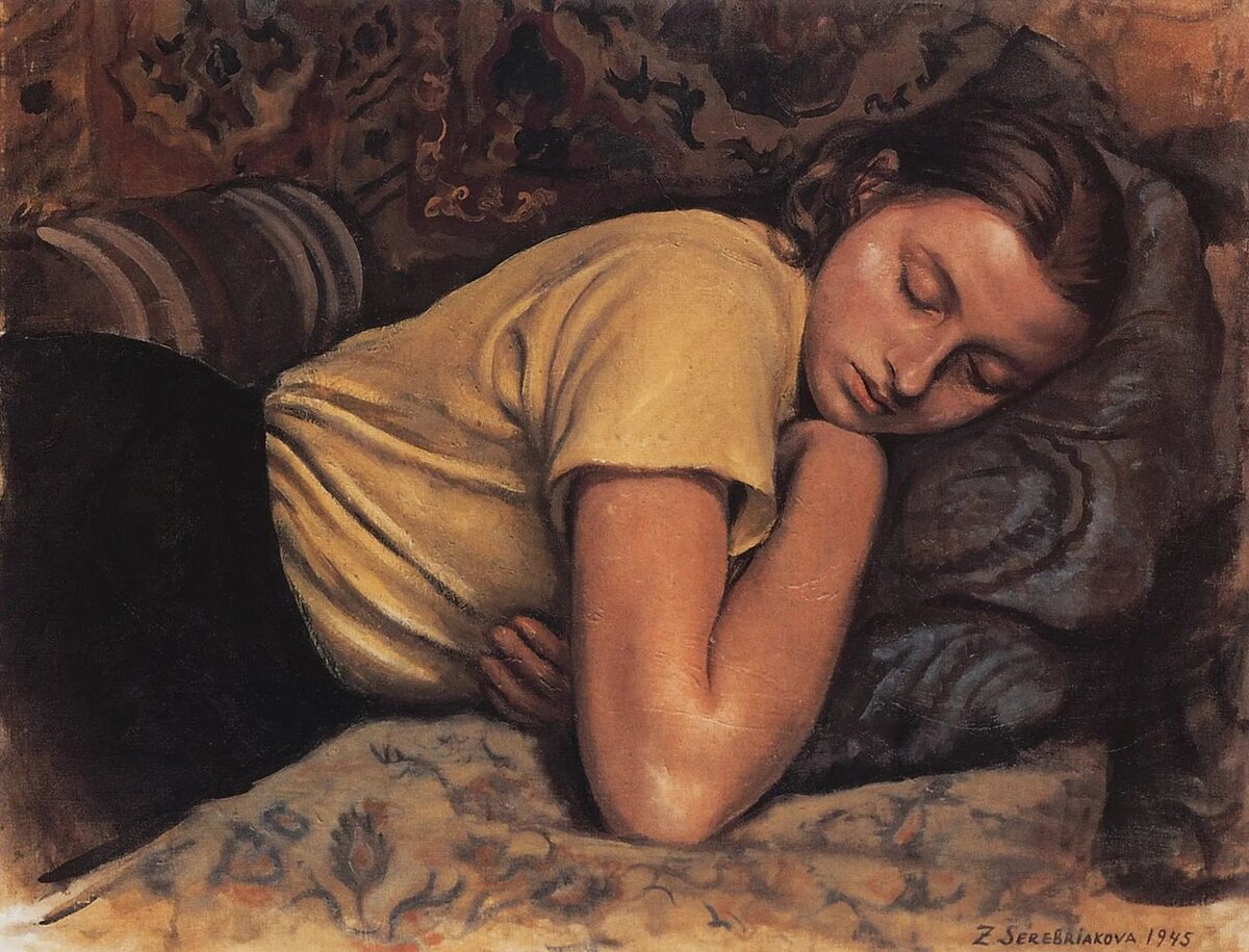 «Спящая девочка». Зинаида Серебрякова. 1945 г.