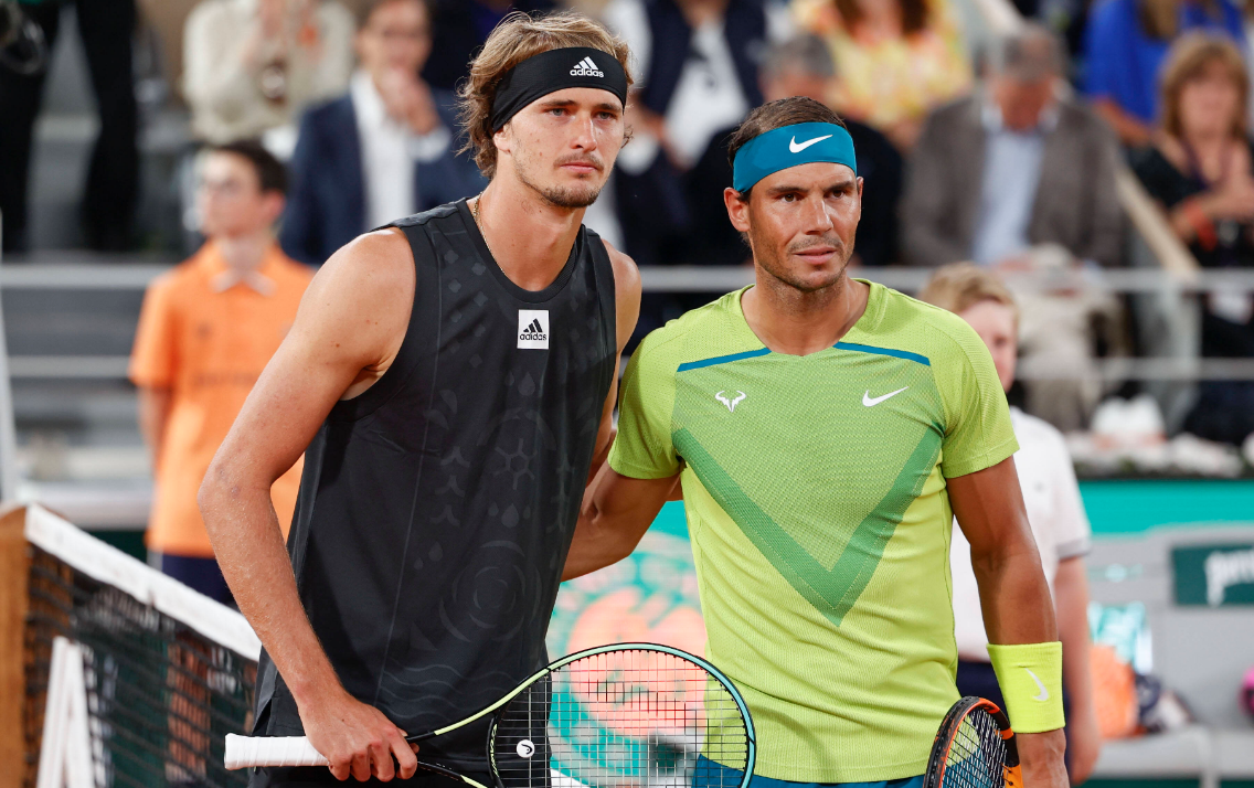 Александр Зверев начнет "Ролан Гаррос"-2024 матчем против Рафаэля Надаля. Фото: globallookpress