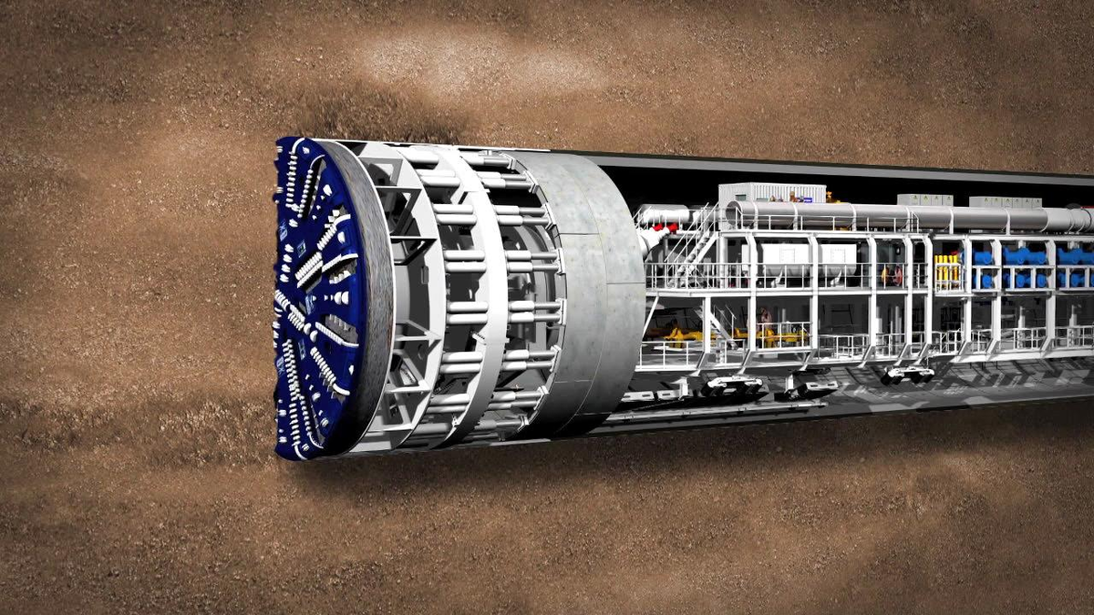 Подземный гигант, напоминающий фантастического червя из фильма «Дюна»‎.  Крупнейшая тоннелепроходческая машина в мире. EPB Shield | Morolok | Дзен