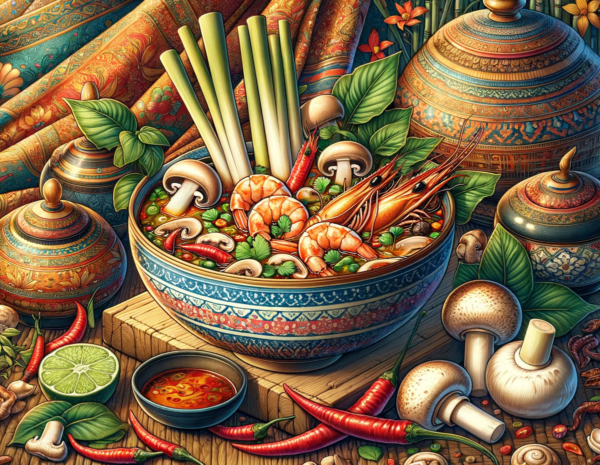 Традиционный Том Ям" (сгенерировано DALL-E)