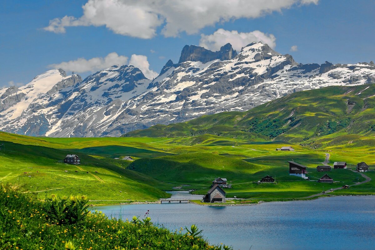 Альпийские луга в Швейцарии, деревня Кернс. Фото: Ricardo Gomez Angel / Unsplash