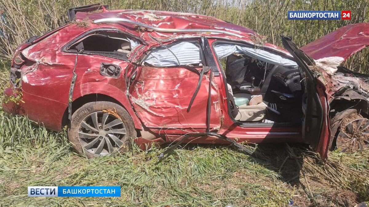    В Башкирии мужчина за рулем Audi опрокинулся в лес и погиб