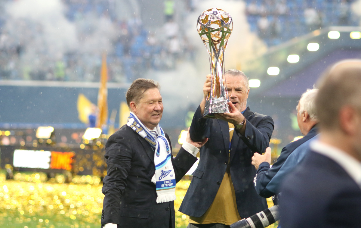 Алексей Миллер и Александр Медведев после золотого матча с "Ростовом". Фото: globallookpress