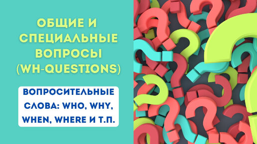 Общие и специальные вопросы (Wh-questions)