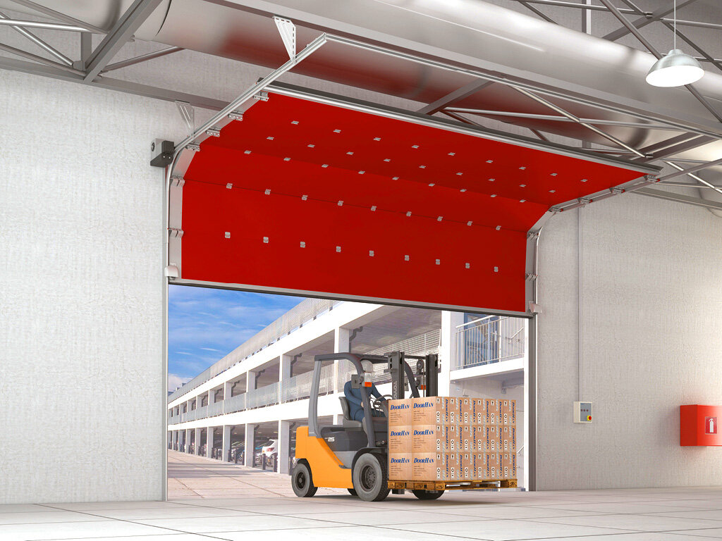 Противопожарные подъемно-секционные ворота