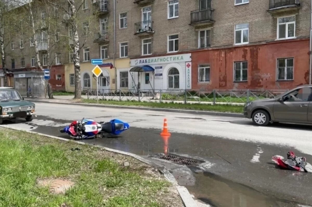    В Пермском крае водитель мотоцикла госпитализирован после ДТП с автомобилем