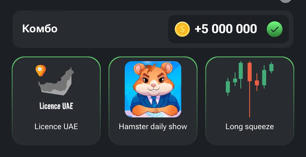 Hamster kombat комбо 24
