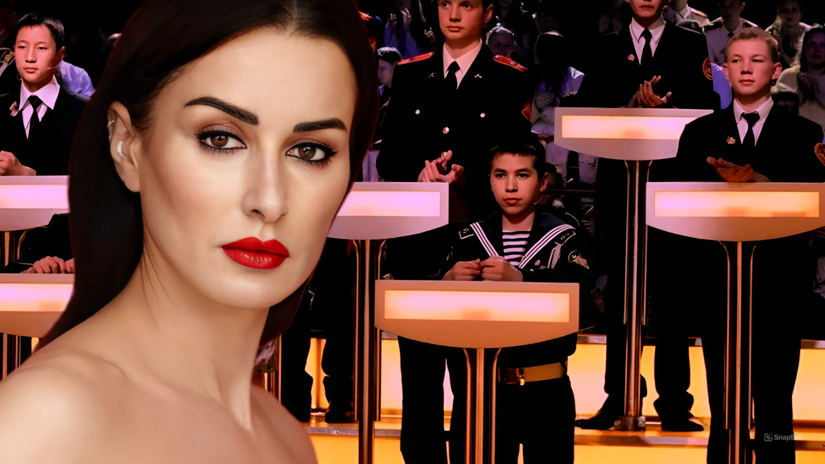 Тина Канделаки, кадр из шоу "Самый умный"