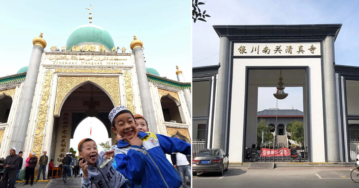 Мечеть Наньгуань в городе Иньчуань (снесли купола и изменили фасад)