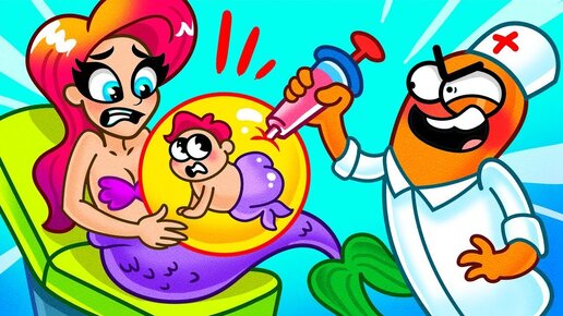 Oops!🤯 Mermaid Baby Born!🧜‍♀️👶 || Types Of Pregnant | Rich VS Poor Awkward Situations