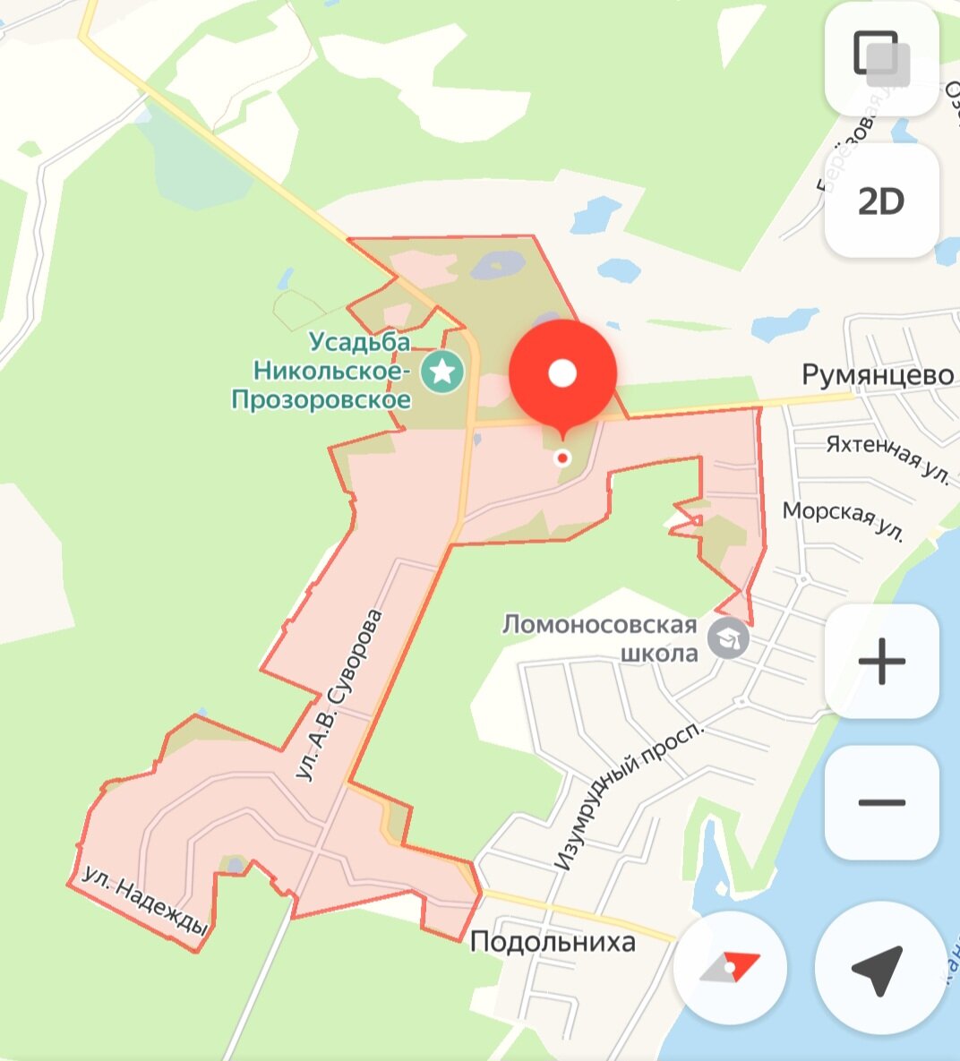 Карта-схема Николо-Прозорова.