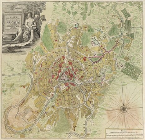 "Мичуринская" карта Москвы (1739)