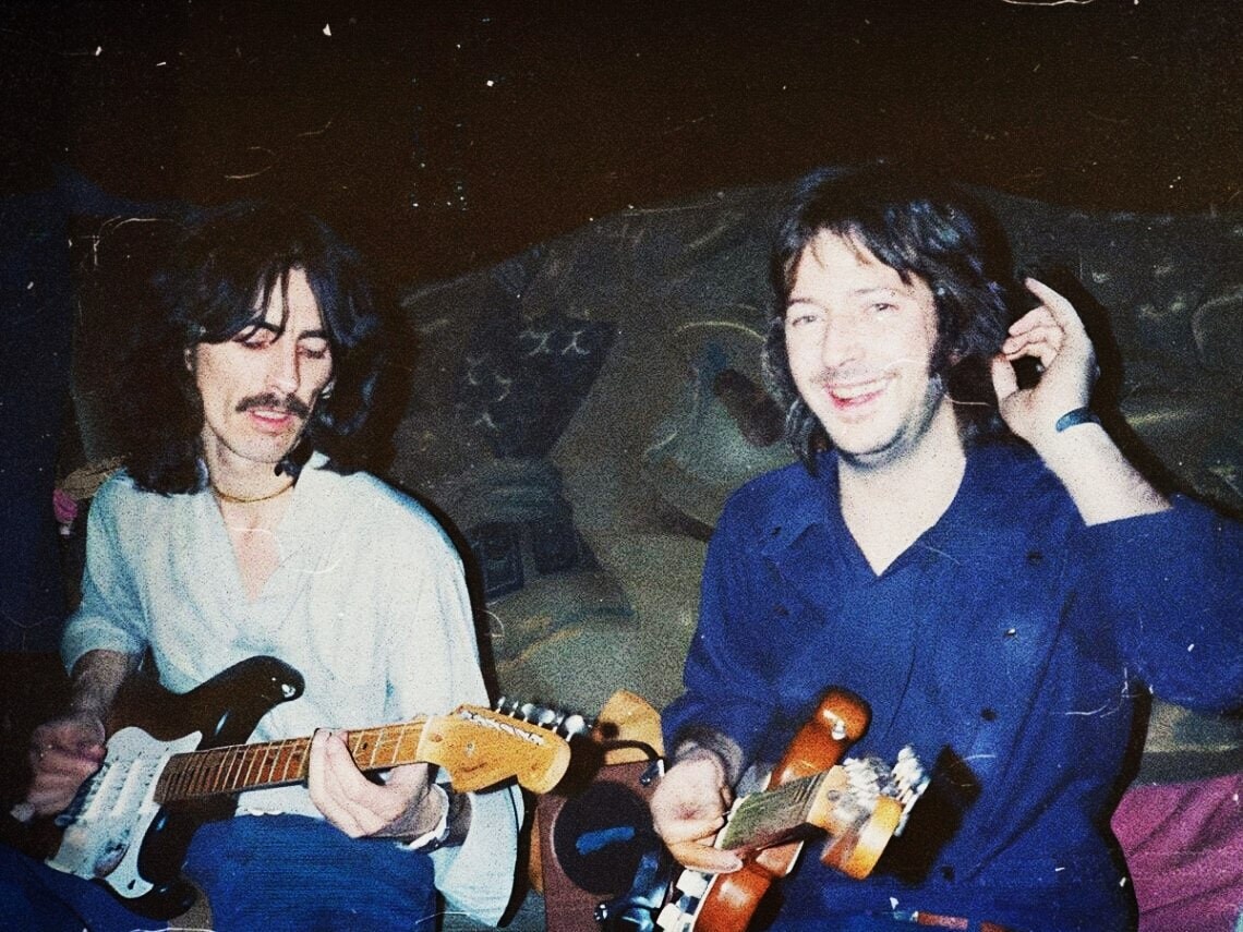 Джордж Харрисон и Эрик Клэптон. Иллюстрация изоткрытых источников.