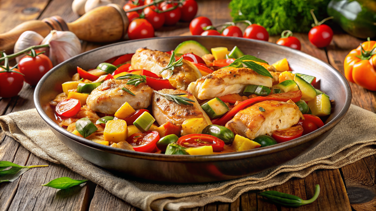 Рагу из овощей с курицей
